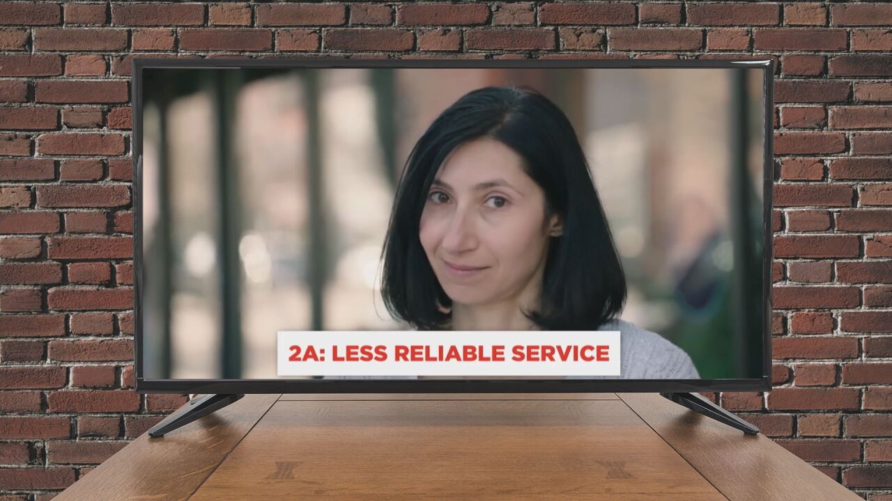 Ad claim: Less reliable service