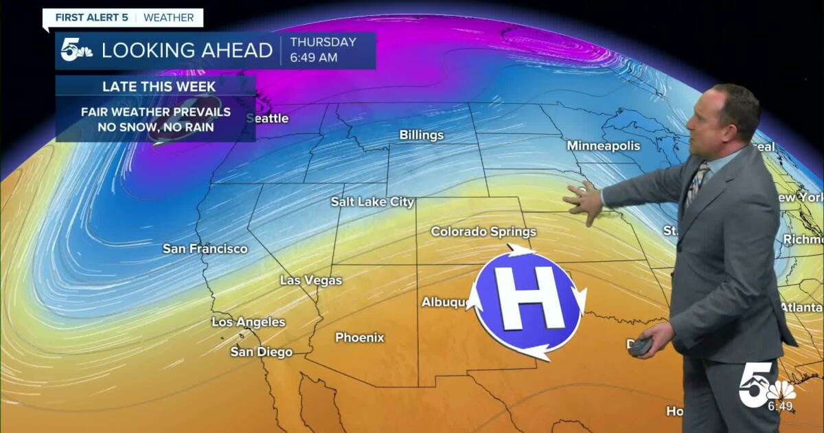 Fair Weather Base Fair weather late this week, with dry skies continuing into the weekend