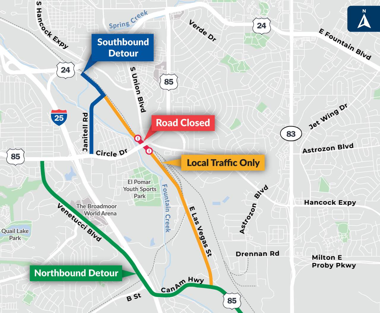 Las Vegas St Closure