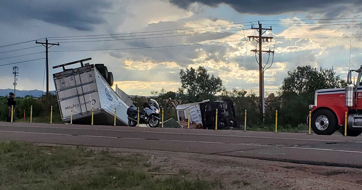Crash involving semi-truck causes backups on Highway 24, driver okay
