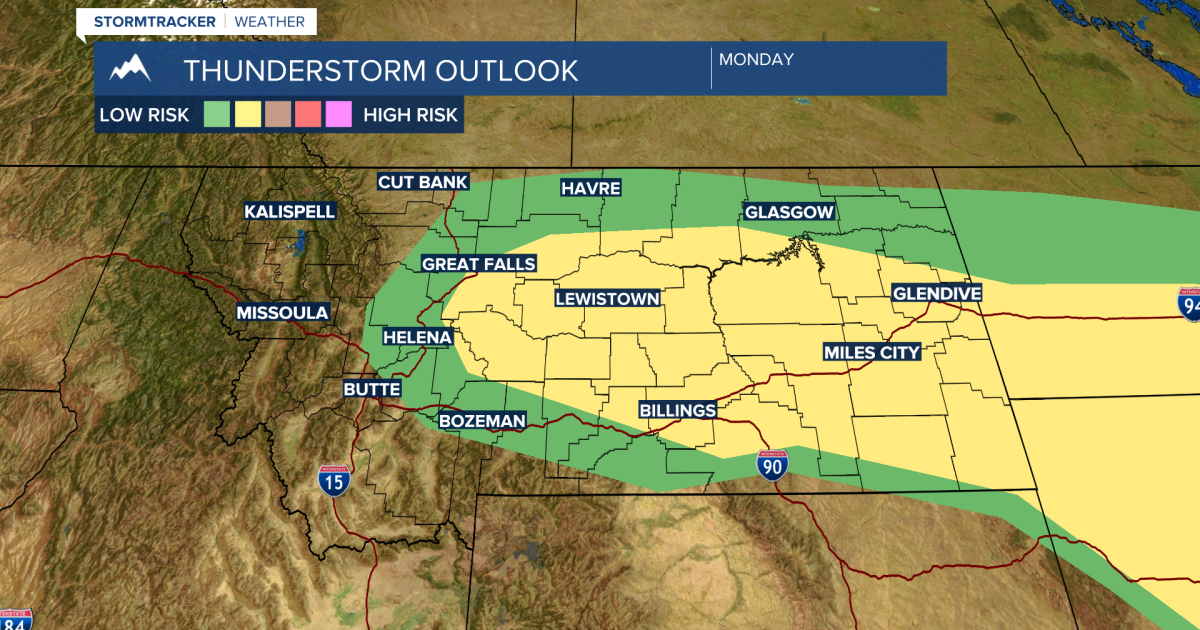 Strong to severe thunderstorms Monday and Tuesday