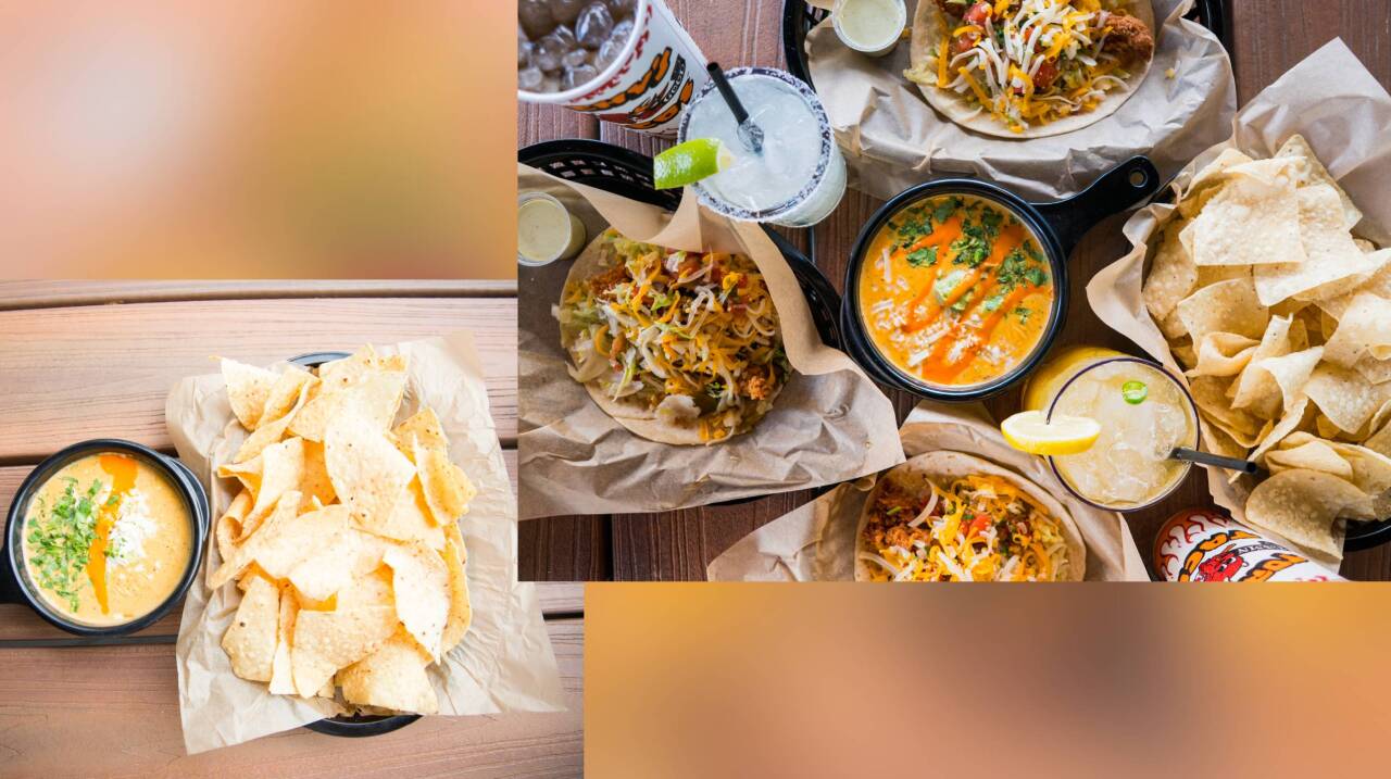 Elementos del menú de Torchy's Tacos.