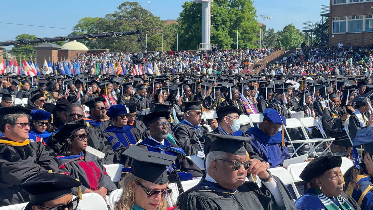 Ruth E. Carter speaks at Hampton University's graduation