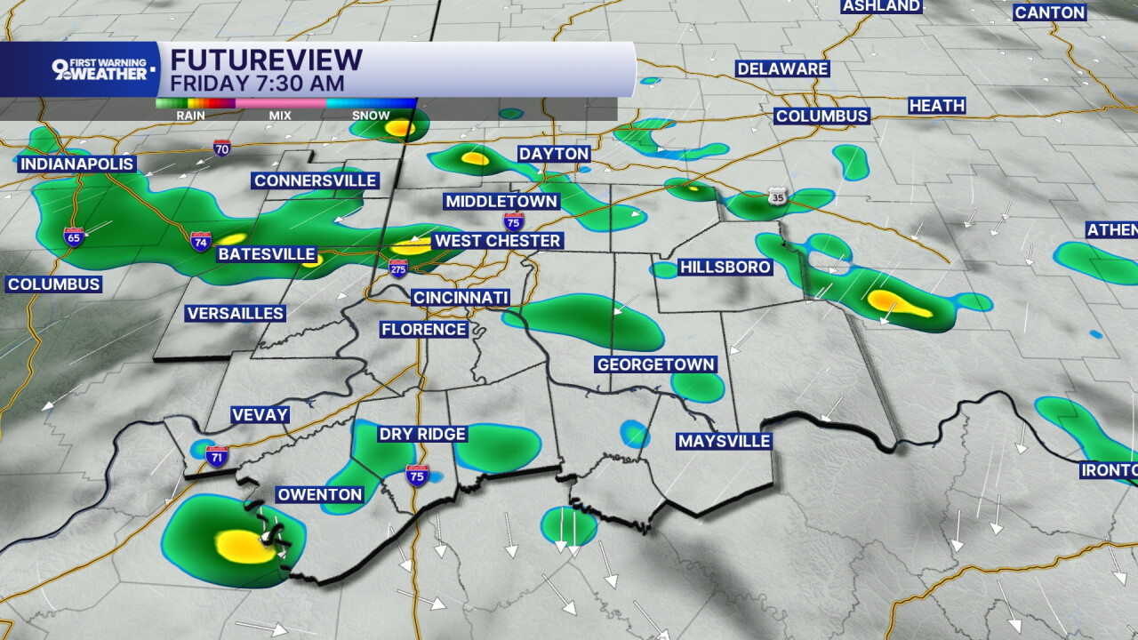 Friday morning showers