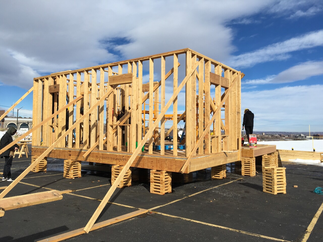 Accessory Dwelling Unit under construction at Green Mountain High School