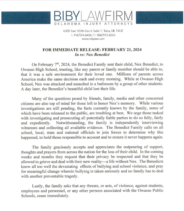 Benedict family lawyers