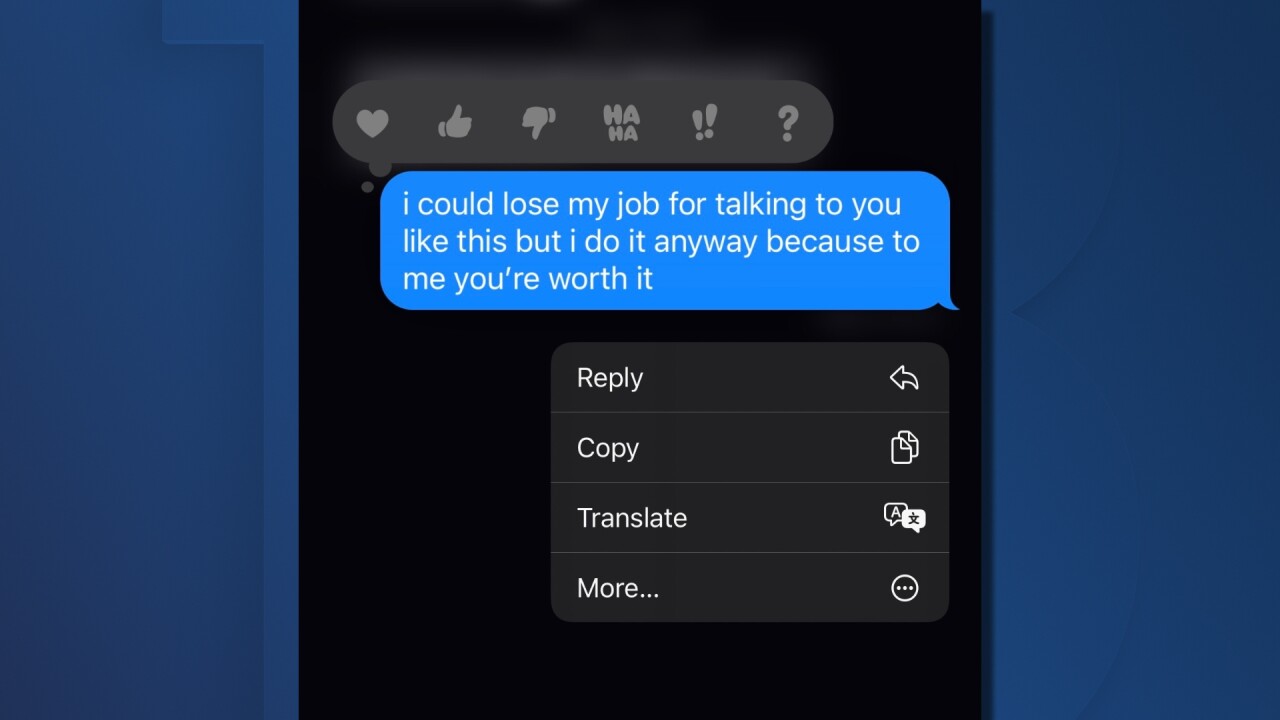 Text message - recreated