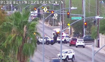 Spring Mountain and Cimarron pedestrian crash