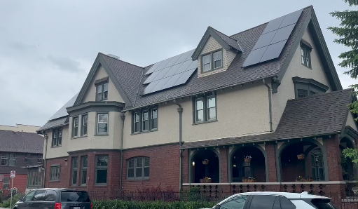 John Hambrook's roof is lined with solar panels