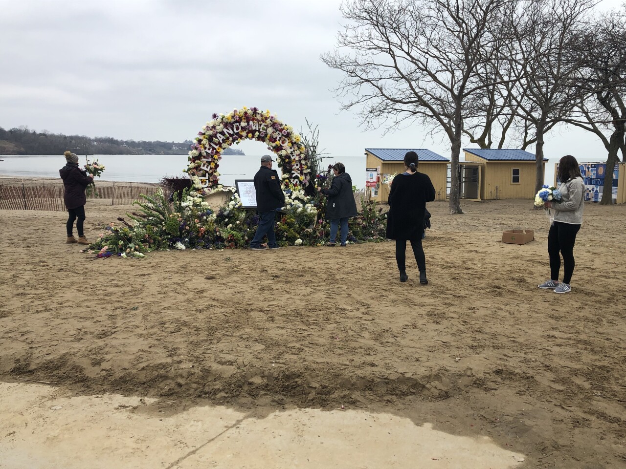 Flower display at Edgewater Park.