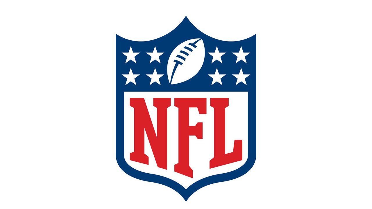 NFL logo behind white background