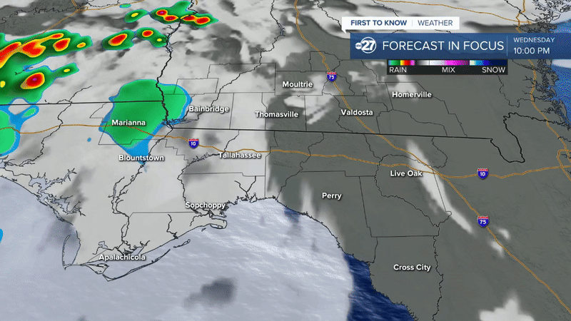 Forecast in Focus of Thursday morning storm movement (10:30pm 06/25/2025)