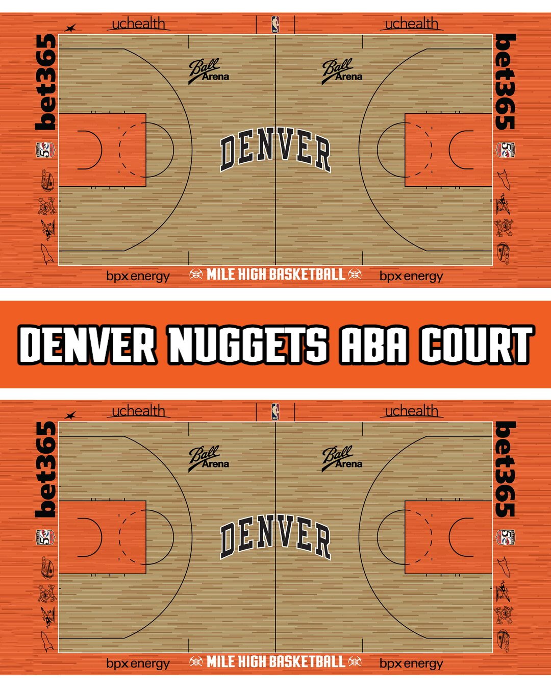 Nuggets special ABA court