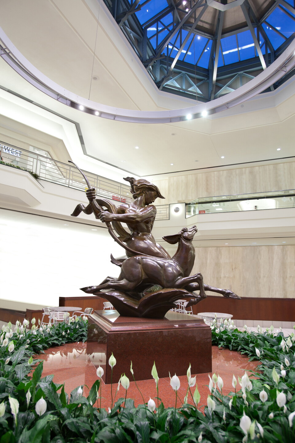 Diana by Albert Wein – a 66-inch-high bronze casting modeled after the Greek mythological goddess of the hunt.