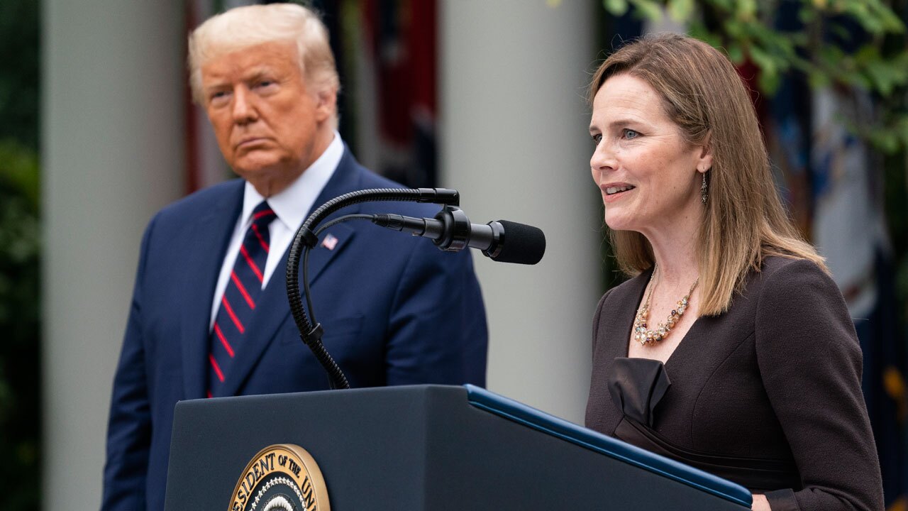 Judge Amy Coney Barrett with President Donald Trump