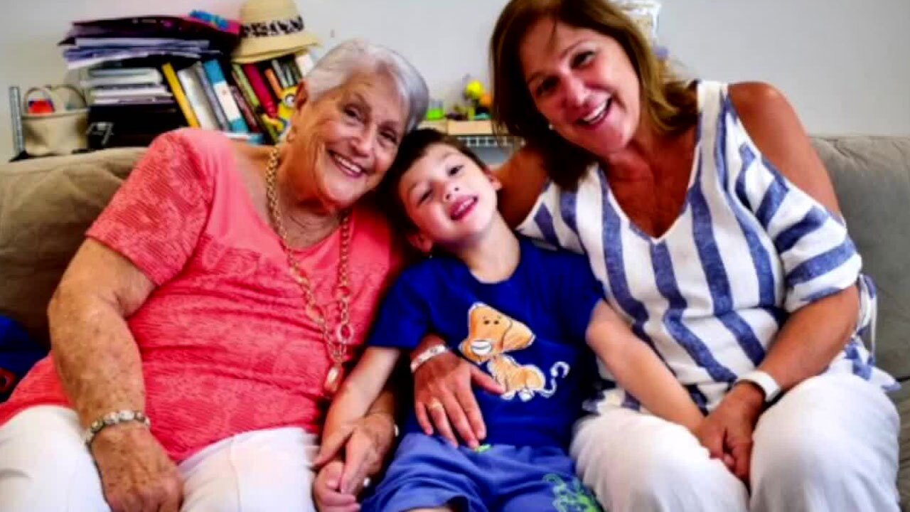 Elena Blasser (far right) and Elena Chavez (far left) ; mother and granmother of P.J. Rodriquez