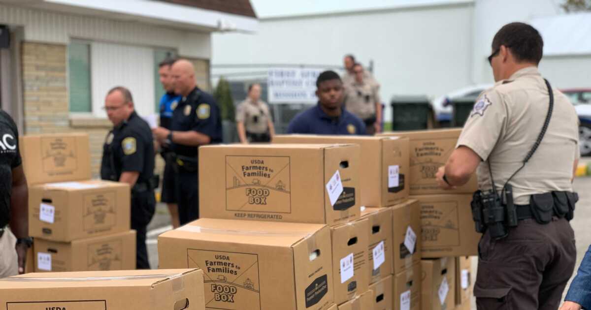 Deputies, officers drop food boxes to build relationships