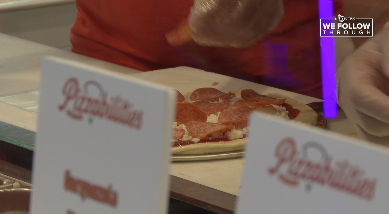A pizza being made at Pizzabilities in Santee. 