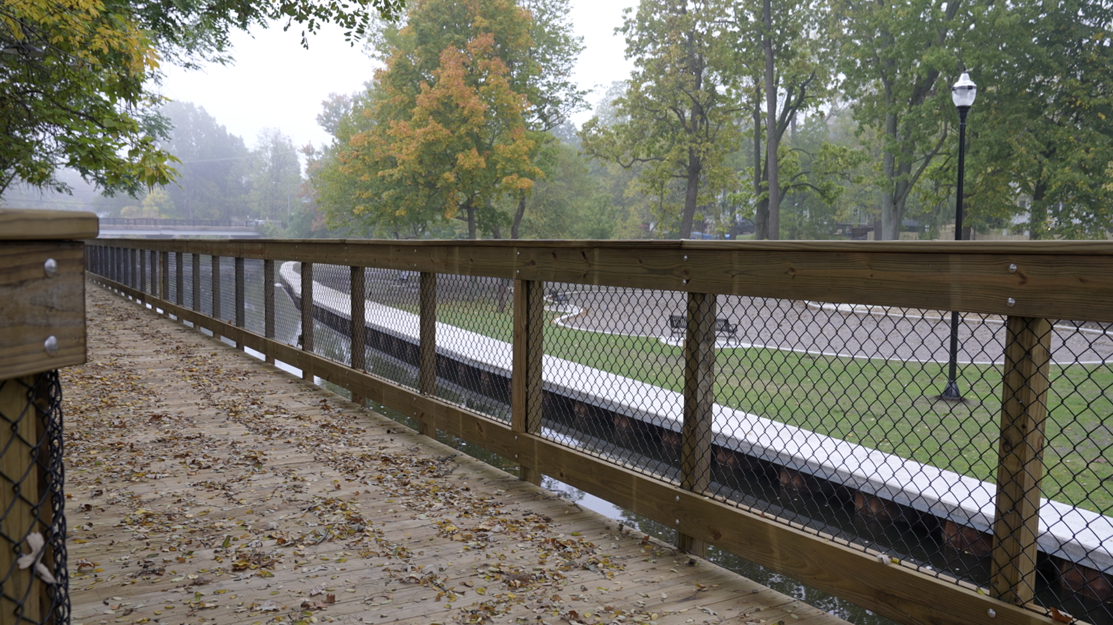 The river walk in Eaton Rapids 