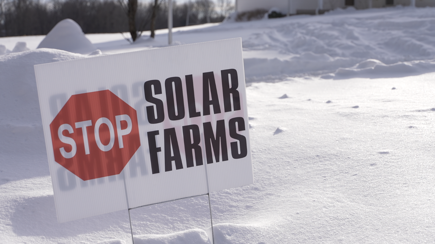 No Solar Farms sign
