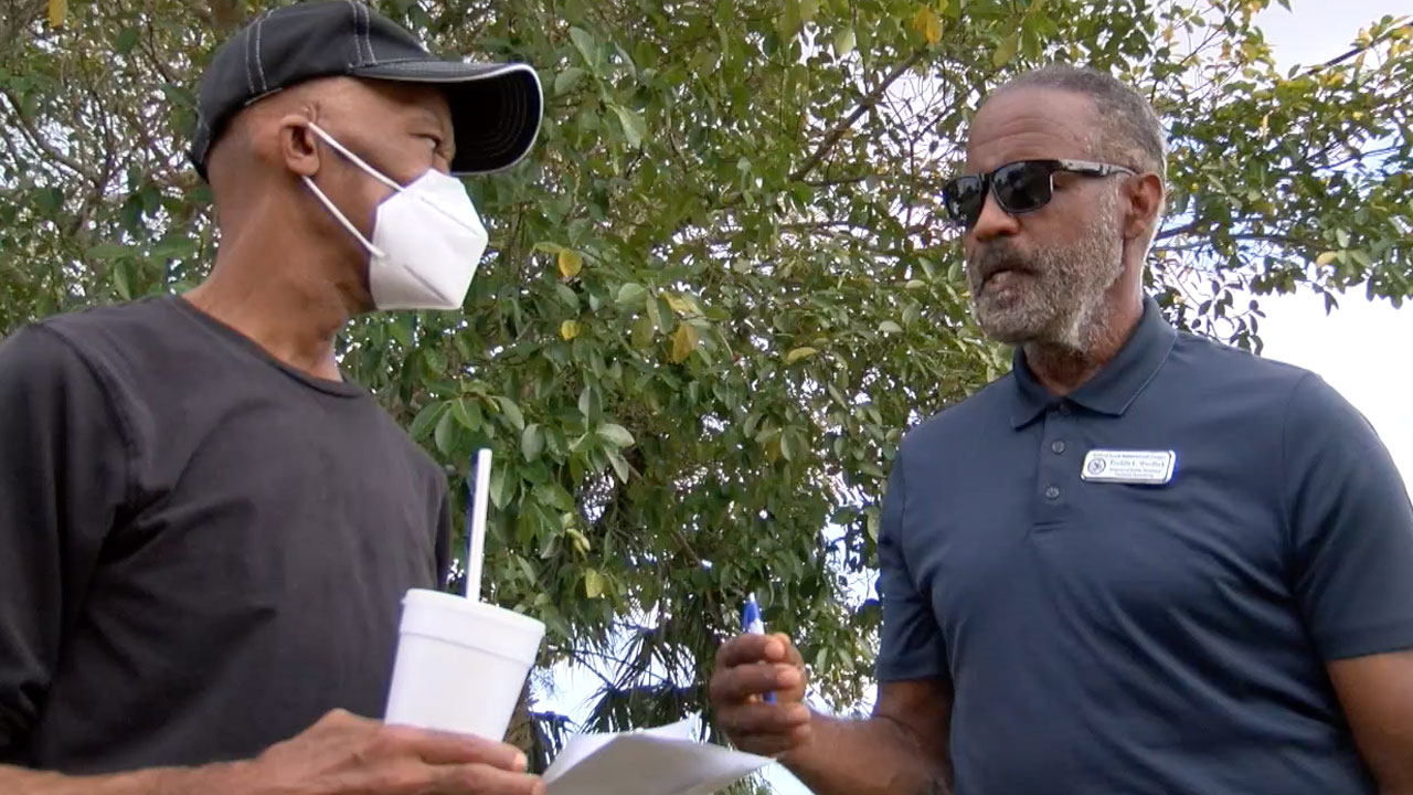 Johnny Parchment and Freddie Woolfork, Indian River County vaccines