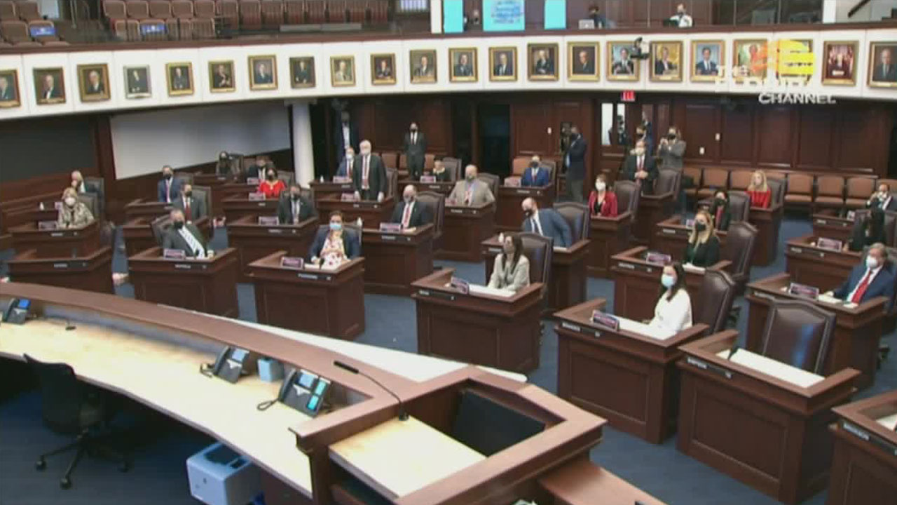 Florida's presidential electors meet in Tallahassee on Dec. 14, 2020.
