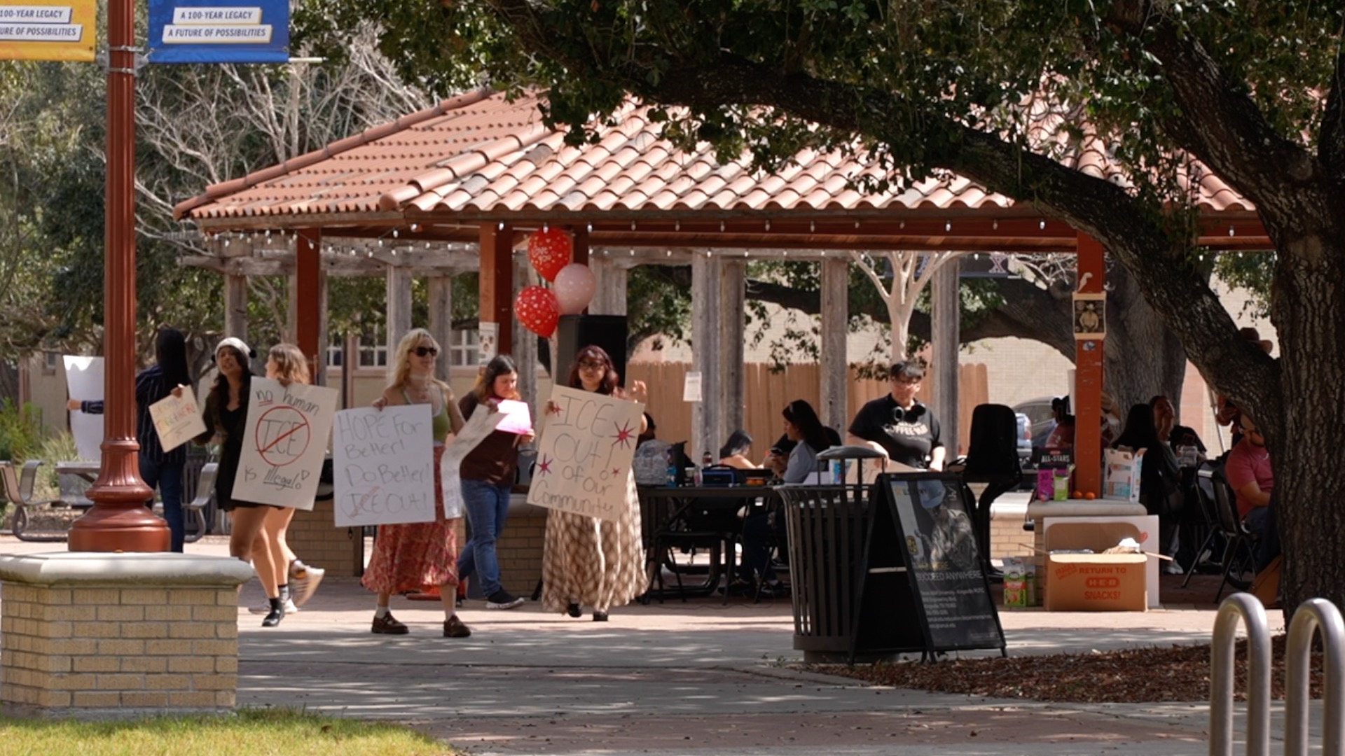 TAMUK students hold small demonstration demanding ICE leave community.jpg