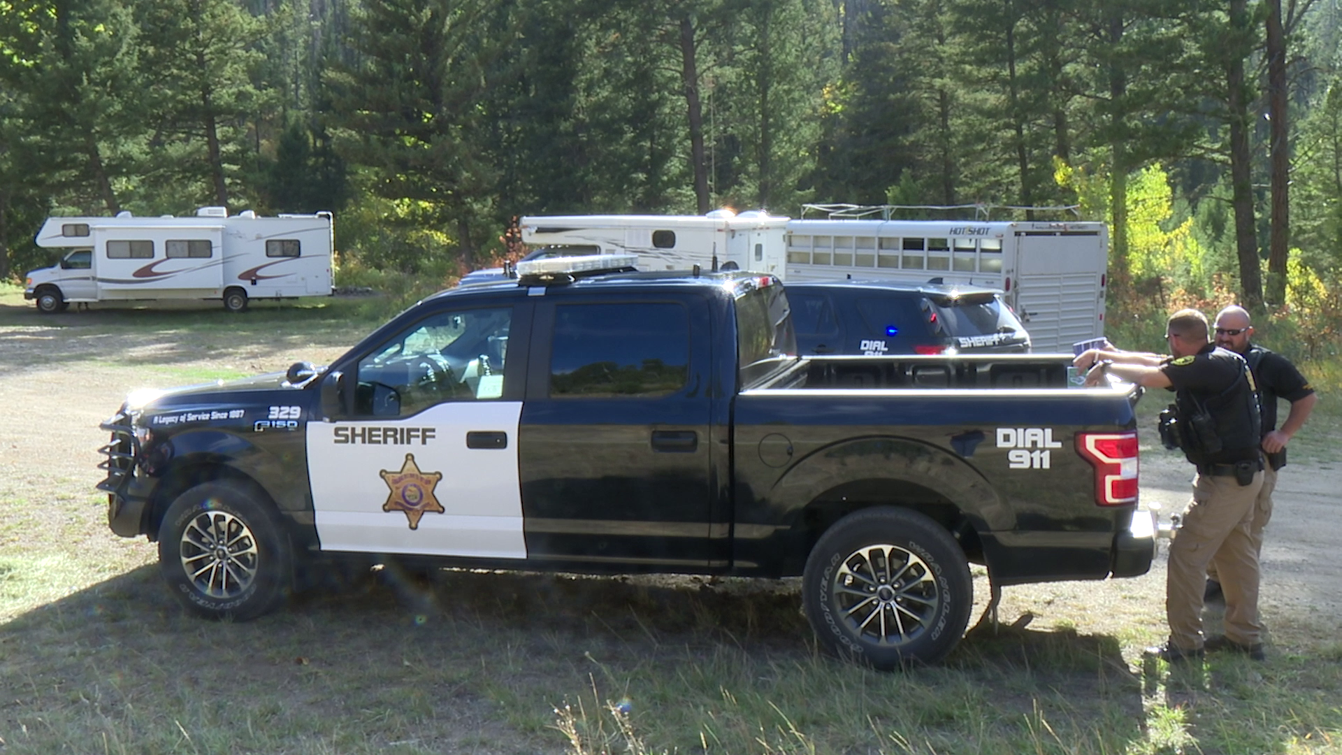 A search is underway in the Little Belt mountains for a missing hunte