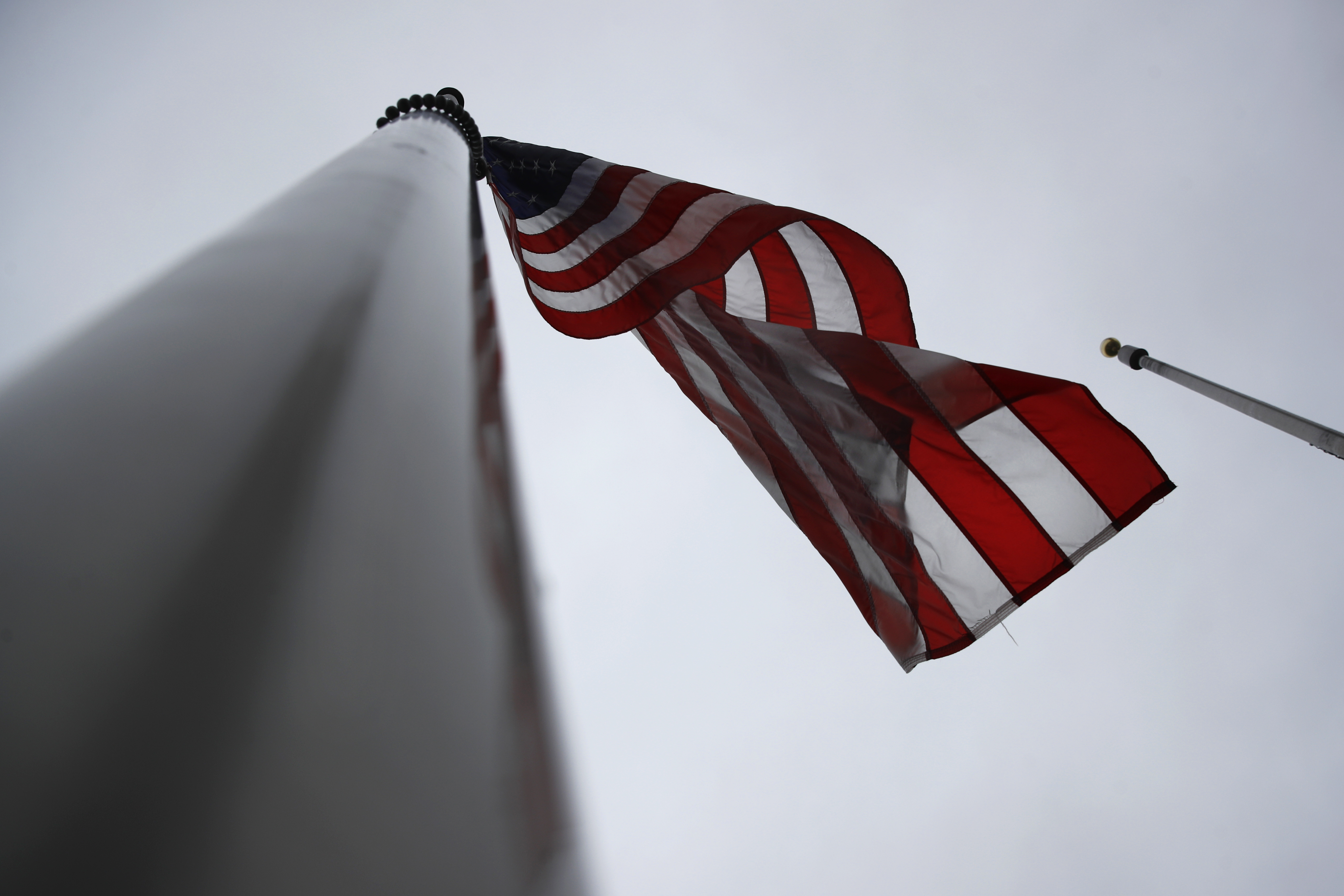 American flag half staff
