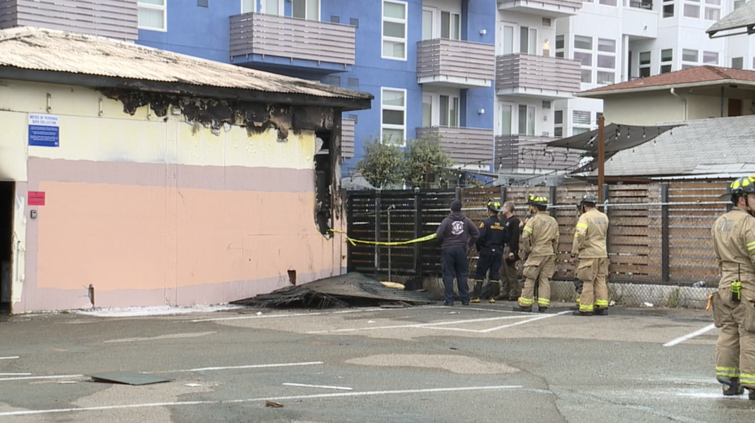 Shed fire Harborview 