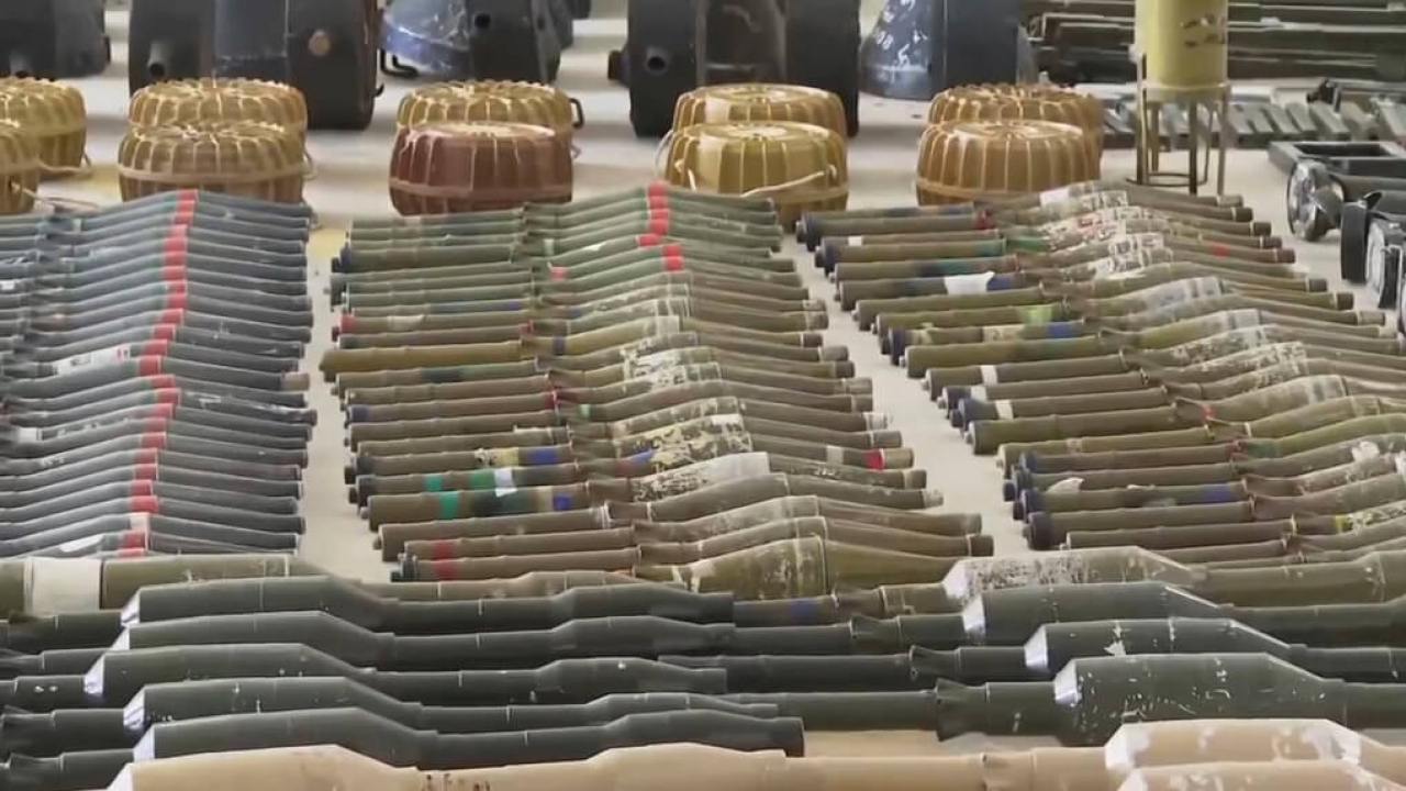 Suspected North Korean-made F-7 rocket-propelled grenades.