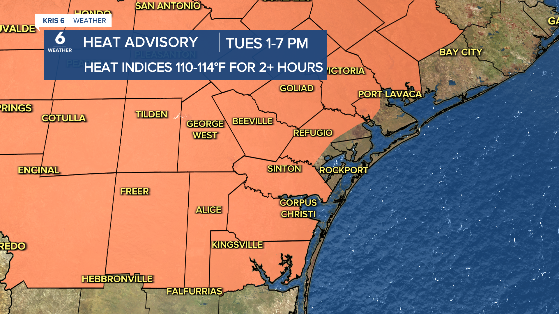 Heat Advisory continues for Corpus Christi and Nueces County - Vimarsana News