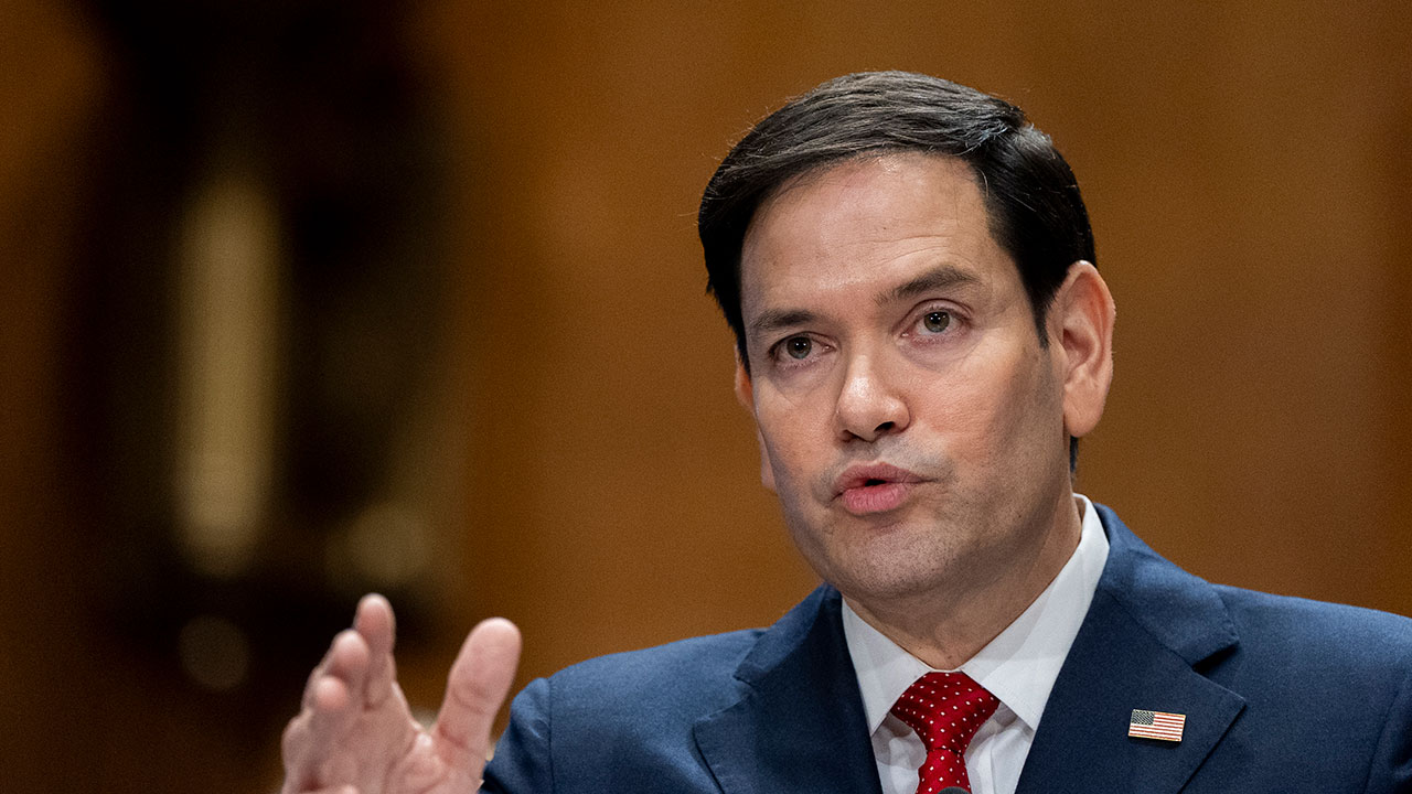 Sen. Marco Rubio, R-Fla., President-elect Donald Trump's choice to be Secretary of State, appears before the Senate Foreign Relations Committee for his confirmation hearing, at the Capitol in Washington, Wednesday, Jan. 15, 2025. 