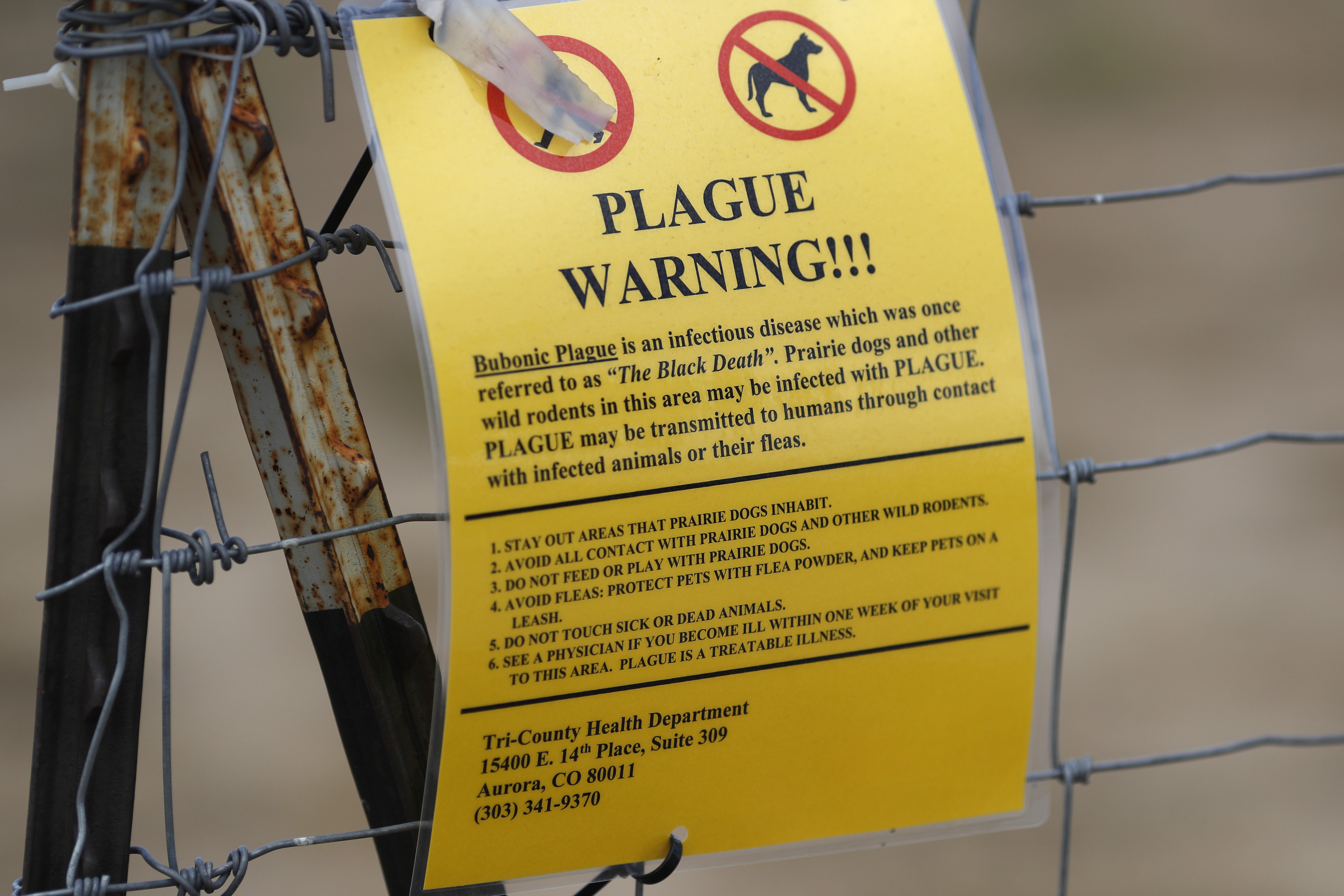 rocky mountain arsenal wildlife refuge, closed bubonic plague