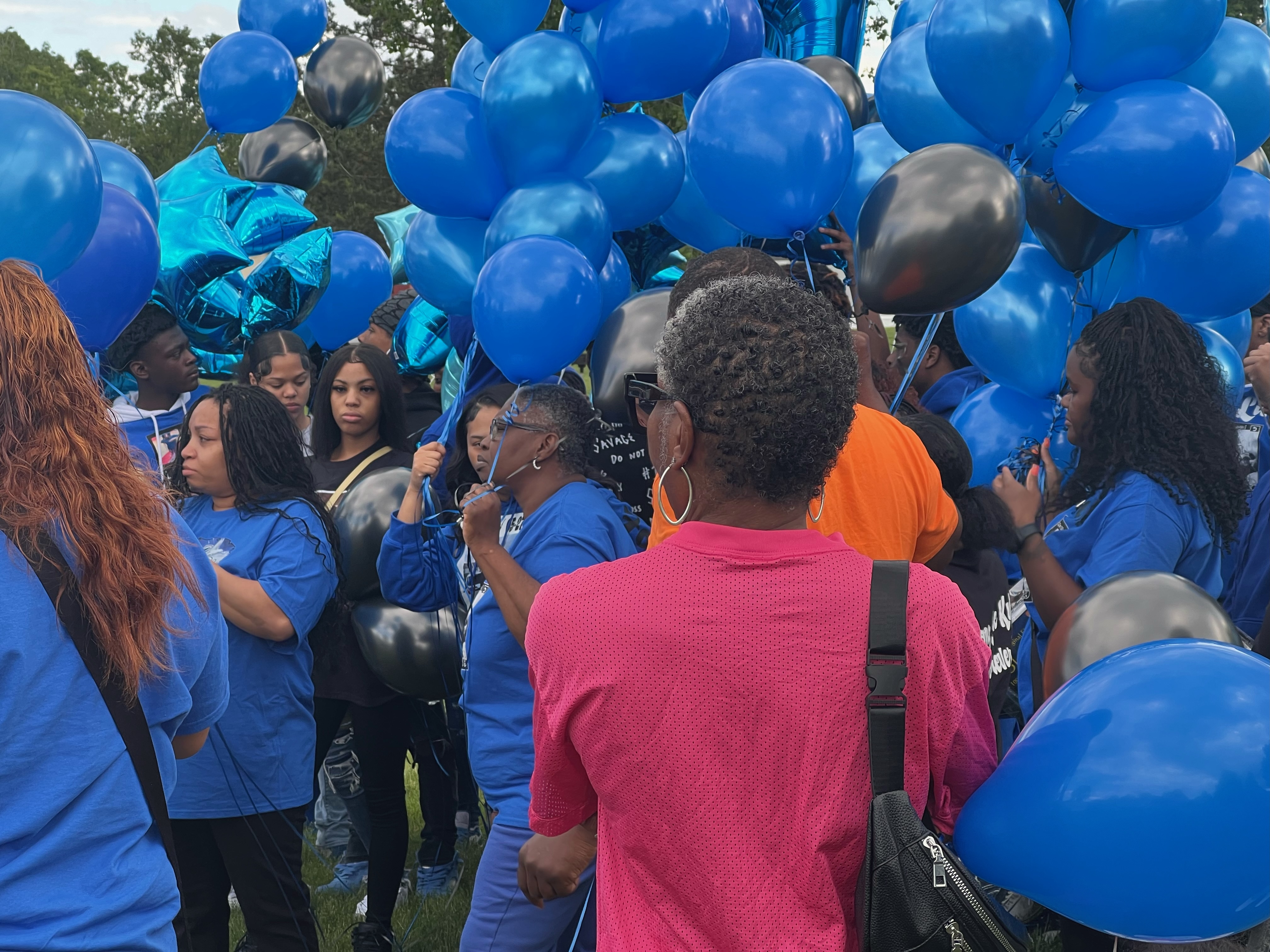 Family and friends of 17-year-old Kylete Owens gather for a vigil at Rolling Meadows Park just days after Owens was shot and killed on Memorial Day.