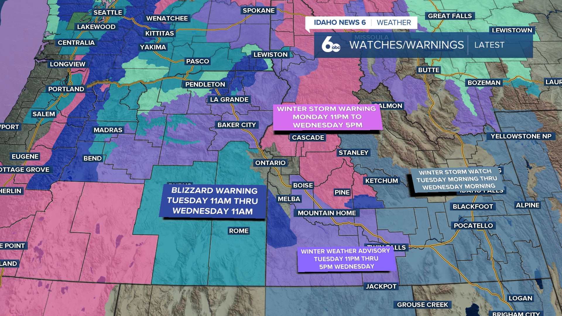Winter Weather Alerts and Advisories