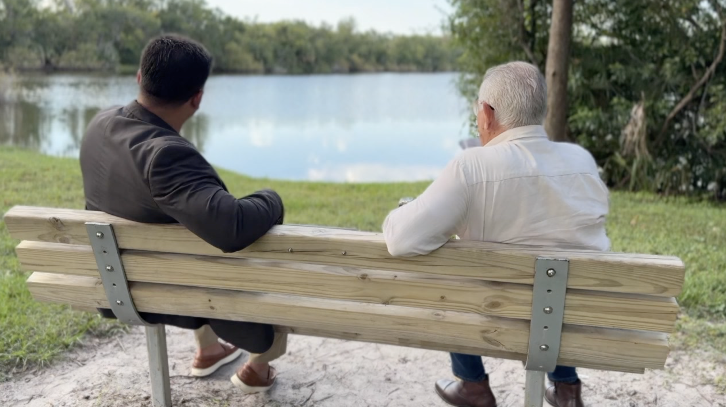 Bench at the city park for Anh-Kay