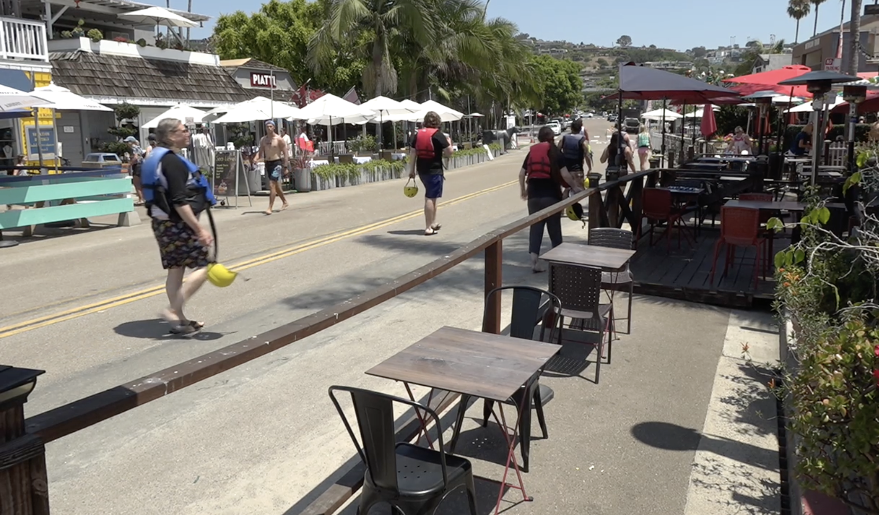La Jolla street permanently closes to cars, creating new pedestrian promenade