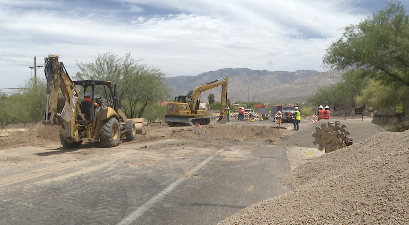 Water Main Break along Naranja Drive in Oro Valley