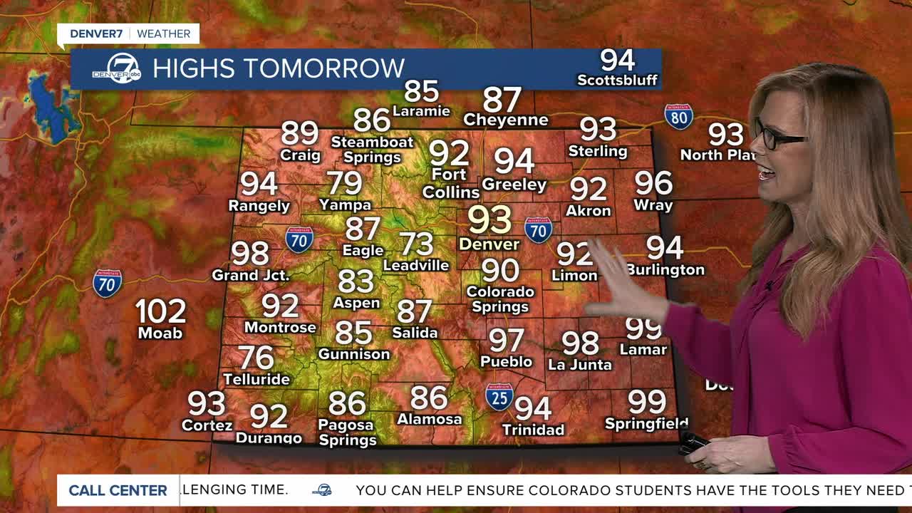 Highs on Thursday 