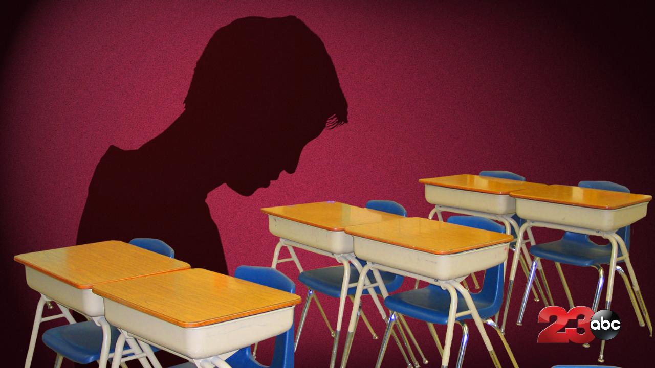 Depressed Student Over Desks