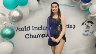 Dacia Loconte at the World Inclusive Skating Championships
