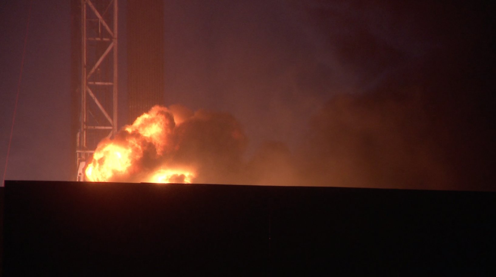 Flames 20-to-30 feet high shoot from oil production site in Weld County