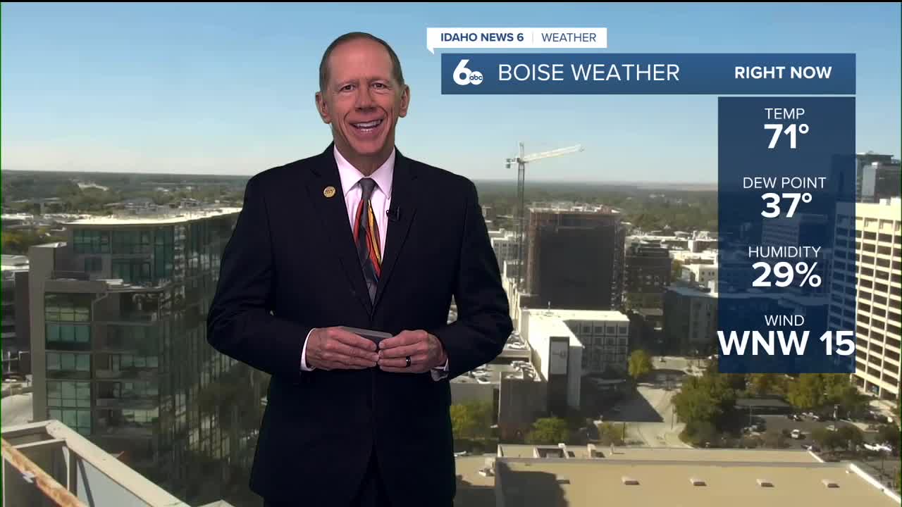 Sunshine & cooler temperatures Monday