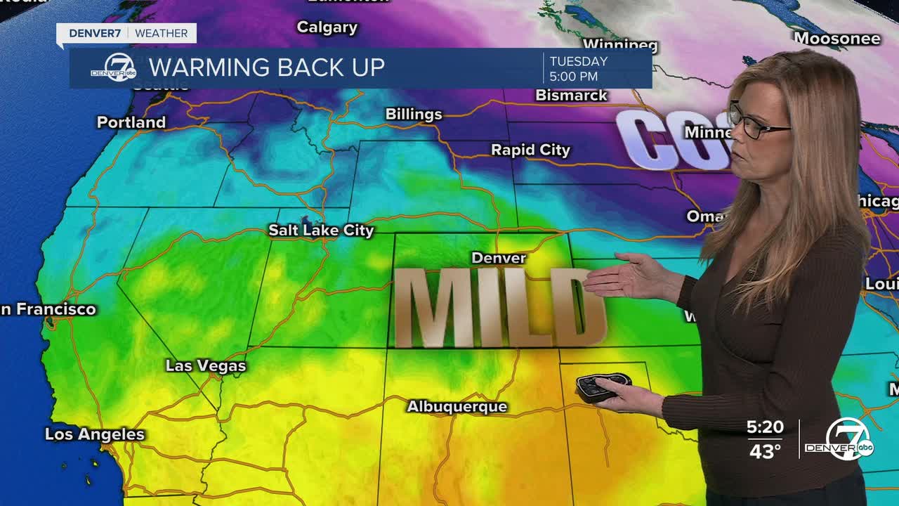 Warmer air moves back in