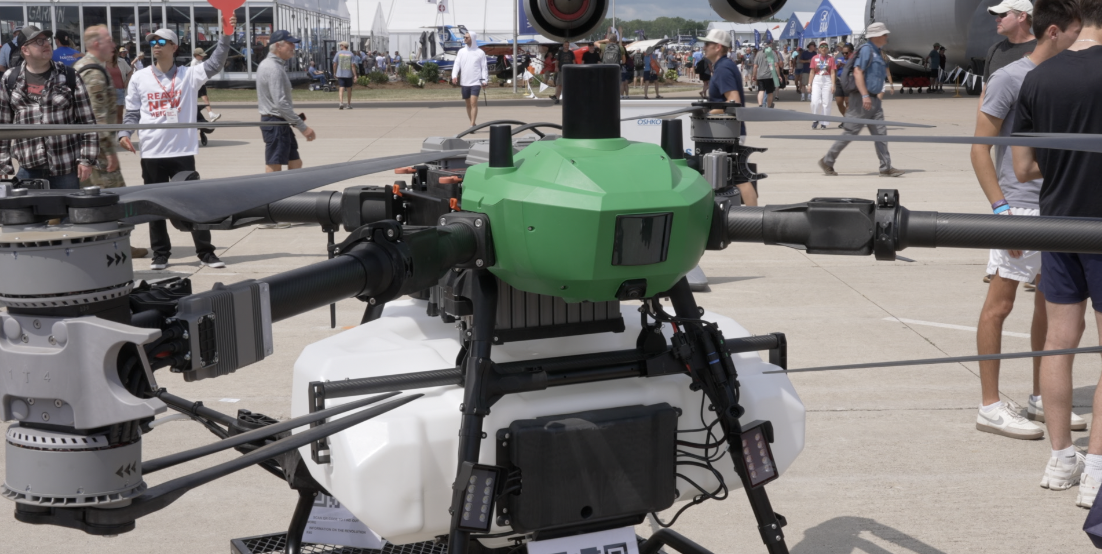 The crop spraying drone featured at EAA AirVenture for Innovation Day.