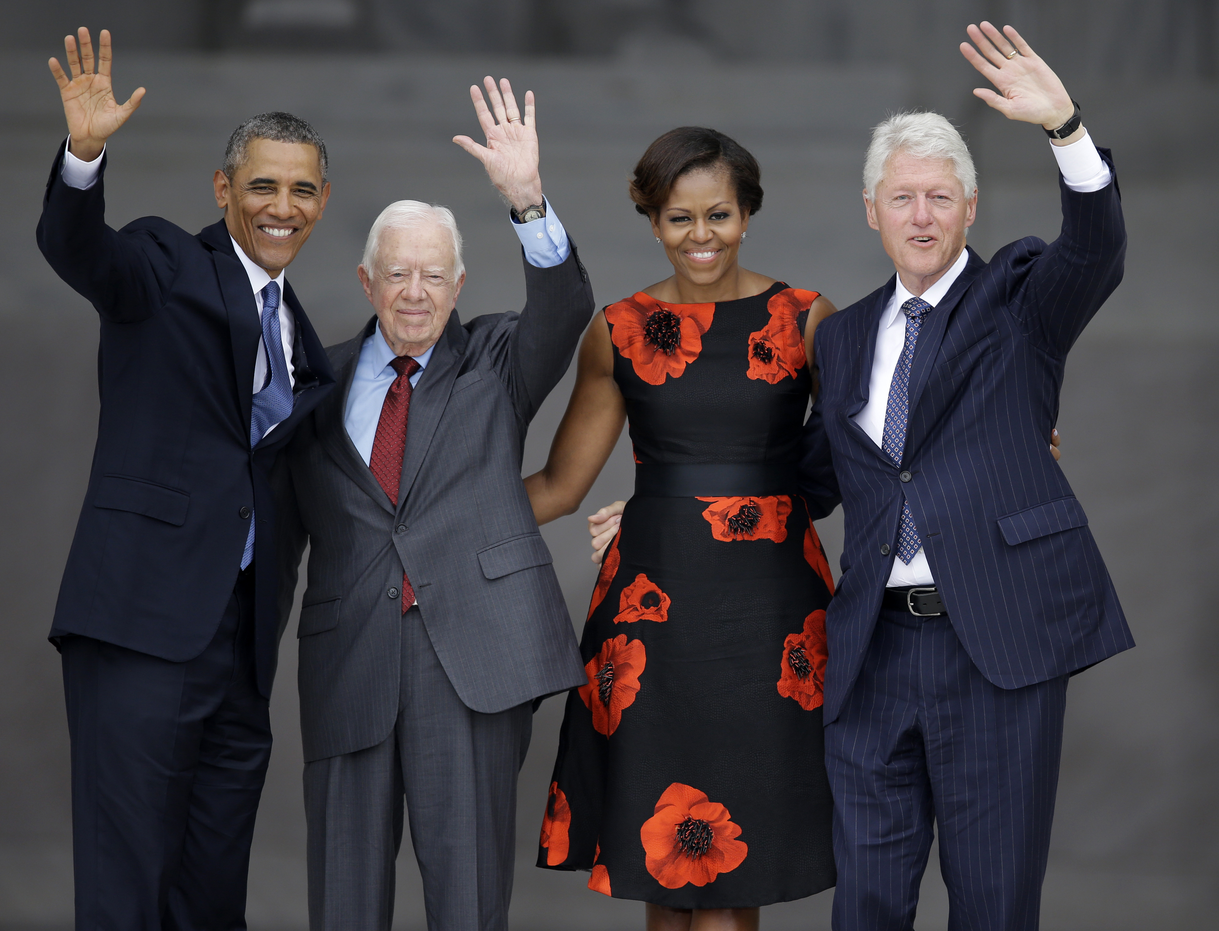 Barack Obama
Michelle Obama
Bill Clinton
Jimmy Carter