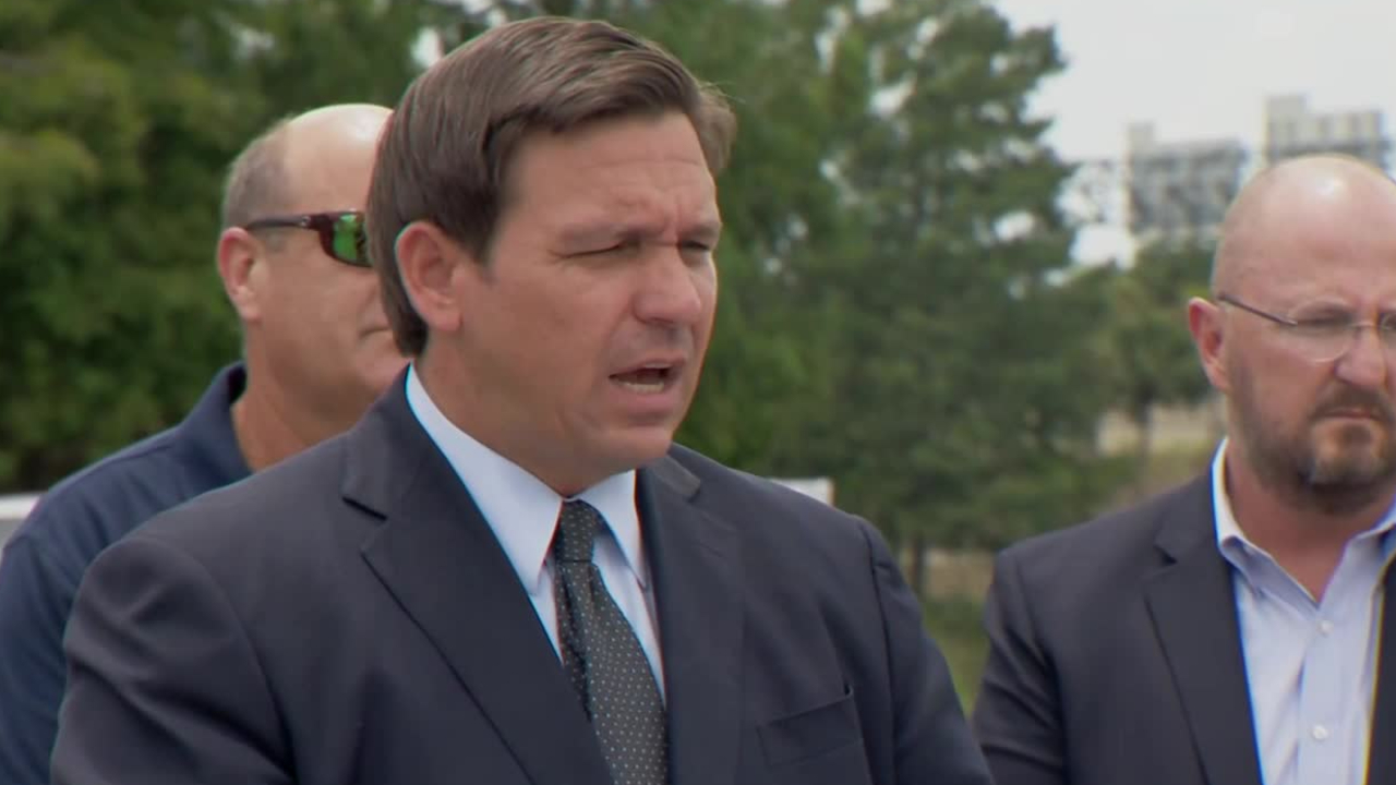 Florida Gov. Ron DeSantis holds a news conference at Camping World Stadium in Orlando on Aug. 16, 2021.jpg
