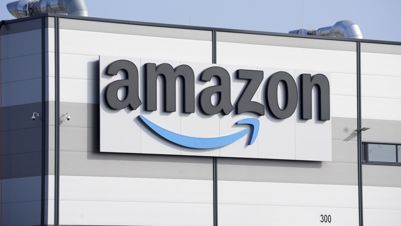 Amazon logo on a building