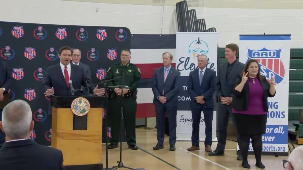 Gov. Ron DeSantis at news conference in Melbourne, June 11, 2020